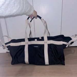 Lands' End Heavy Duty Log Wood Carrier Utility Black Storage Bag XL • Vintage